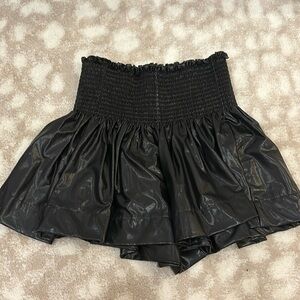 Leather skort